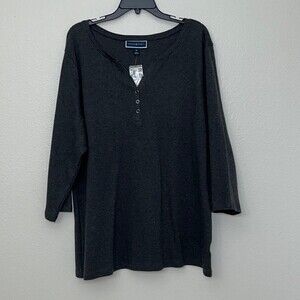 Karen Scott gray long sleeve Woman’s top 3X NWT
